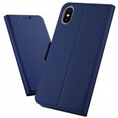 Iphone Xs Max slim flip cover blå