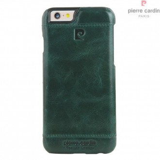 Iphone 6, 6S bag cover Pierre Cardin wax design ægte læder grøn