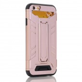 Iphone 8 / 7 cover Armor guard m kort lomme rosa guld