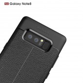 Galaxy Note 8 cover tpu sting læder sort