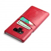 Galaxy Note 9 cover case med kortholder rød