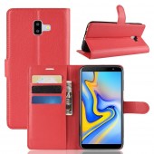 Galaxy J6+ (2018) Igo flip cover rød
