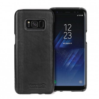 Pierre cardin cover til Samsung Galaxy S8+ ægte læder sort