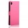 SONY XPERIA XA cover med lommer rosa Leveso Mobil tilbehør