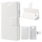 LG K4 læder cover med lommer, hvid