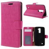 LG K10 cover med lommer rosa