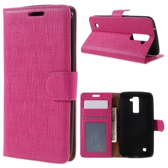 til LG K10 cover med lommer rosa