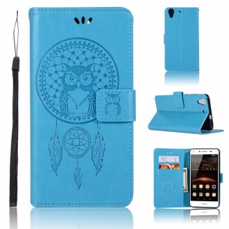 Flip cover med lommer til Huawei Y6 2 blå