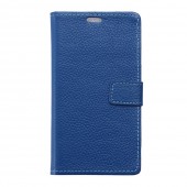 Huawei Y6 2 Compact cover i ægte læder blå