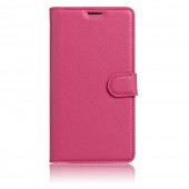 Huawei Nova etui litchi pu læder rosa