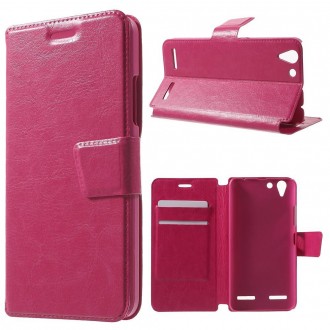 LENOVO K5 cover med kort lommer rosa