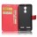 Til Lenovo K6 rød etui pung cover Mobiltelefon tilbehør