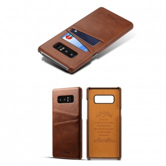 Samsung Galaxy Note 8 cover med kortholder brun Mobilcovers