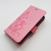 Flip etui mønstret Huawei P10 Lite rosa