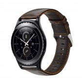 Galaxy Watch 42mm læder rem mørkebrun