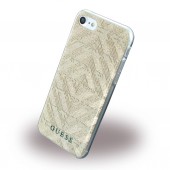 Iphone 8 / 7 / SE (2020) bag cover Guess 3D Aztec design beige
