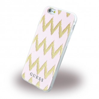 Iphone 6, 6S bag cover Guess 3D Stripes design pink