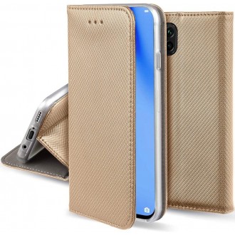 Lvs slim flip etui til Huawei P40 Lite 5G guld