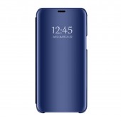 Clear view mirror etui Samsung A50 blå