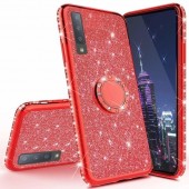 Diamond ring case Samsung A50 rød