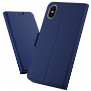 Iphone Xs Max slim flip cover blå Mobil tilbehør