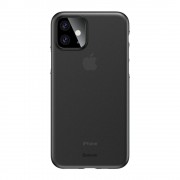 Slim deluxe cover 0.4mm Iphone 11 transparent sort Mobil tilbehør