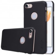 Iphone 7 cover med skærm beskyttelse sort Mobiltelefon tilbehør