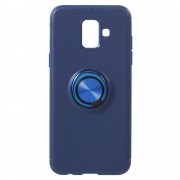 Galaxy A6 (2018) blå cover med ring holder Mobil tilbehør