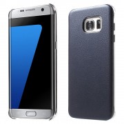 SAMSUNG GALAXY S7 EDGE læder bag cover, blå Mobiltelefon tilbehør