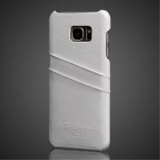 SAMSUNG GALAXY S7 EDGE cover m lommer ægte læder hvid Mobiltelefon tilbehør
