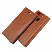 HUAWEI P9 ægte læder cover med lommer brun, Mobiltelefon tilbehør