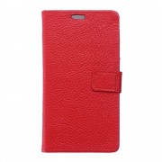 HUAWEI P9 PLUS ægte læder cover med kort lommer rød, Mobiltelefon tilbehør