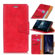 rød Elegant læder cover Motorola G7 Play Mobil tilbehør