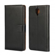 Oneplus 3T / 3 cover i split læder med lommer sort Mobiltelefon tilbehør