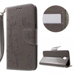 Oneplus 3T / 3 læder cover med lommer og mønster grå