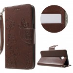 Oneplus 3T / 3 læder cover med lommer og mønster brun