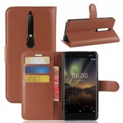 Igo flip cover brun Nokia 6.1 (2018) Mobil tilbehør