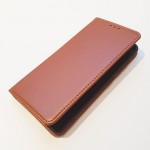 Slim læder flip cover Samsung S22 brun