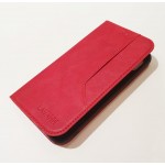 Slim vintage flip etui iPhone XR rød