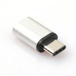 Adapter Micro usb til usb type c sølv