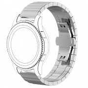 Solid stål rem sølv Samsung gear S3 Smartwatch tilbehør