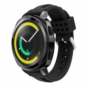 Siliconerem D-line sort Samsung gear sport Smartwatch tilbehør