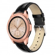 Galaxy Watch 42mm sort læder rem croco Smartwatch tilbehør