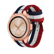 Galaxy Watch 42mm blød nylon rem blå/hvid/rød Smartwatch tilbehør