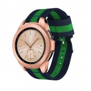 Galaxy Watch 42mm blød nylon rem blå/grøn Smartwatch tilbehør