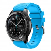 Til Samsung Gear 3 lyseblå Sports silikonerem Smartwatch tilbehør hos Leveso.dk