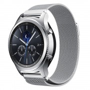 til Samsung Gear S3 luksus Milanese urrem sølv Smartwatch tilbehør