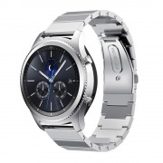 Samsung Gear S3 Luksus rustfri stål rem sølv Smartwatch tilbehør Leveso.dk