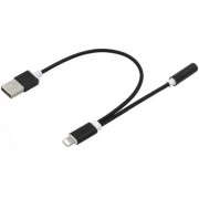  Lightning USB-opladningslyd-AUX-adapterkabel 