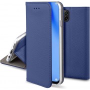 blå Smart magnet flip cover Samsung A22 4G Mobil tilbehør